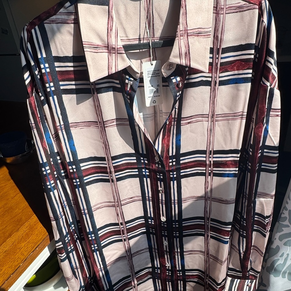 Favorite Daughter - The Smooth Ex-Boyfriend Shirt | Sangria Blush Plaid - Picture 3 of 11